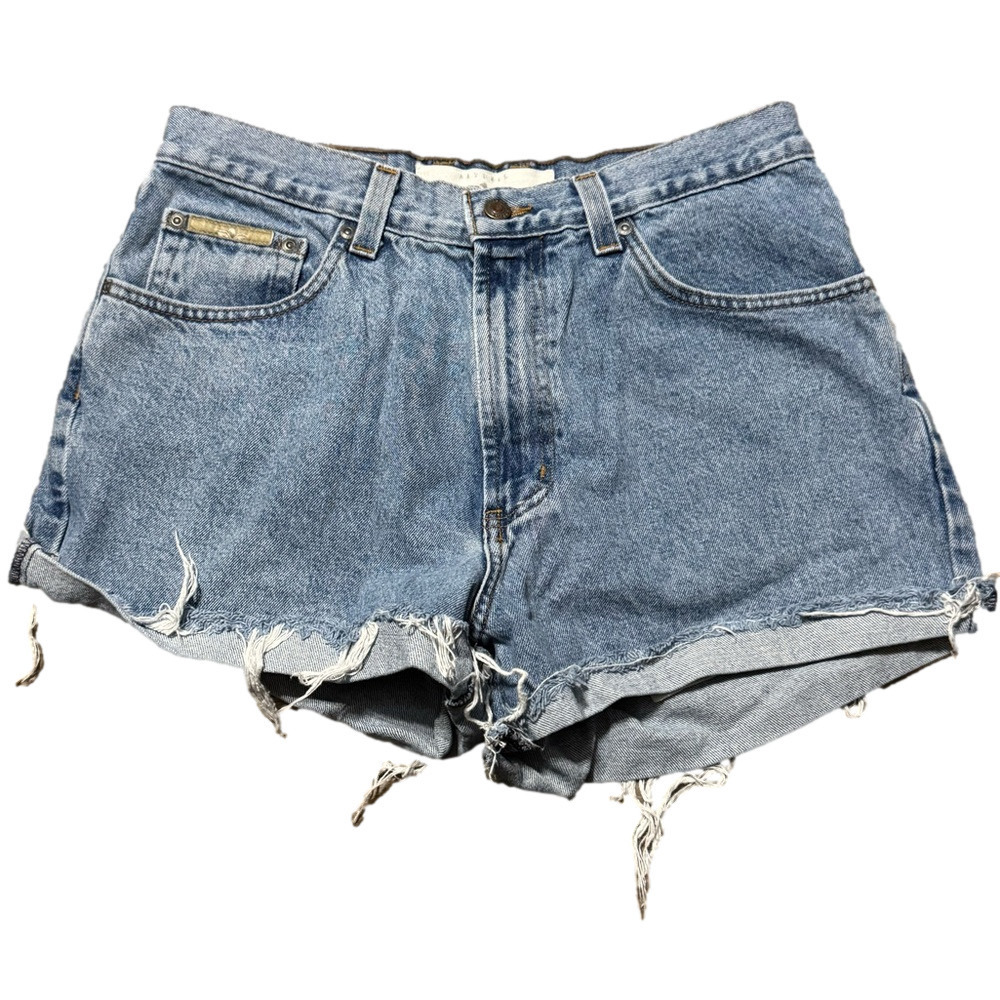 Natural Issue Cotton Blend Denim Blue Women's Distressed Shorts Mens 32 x 32